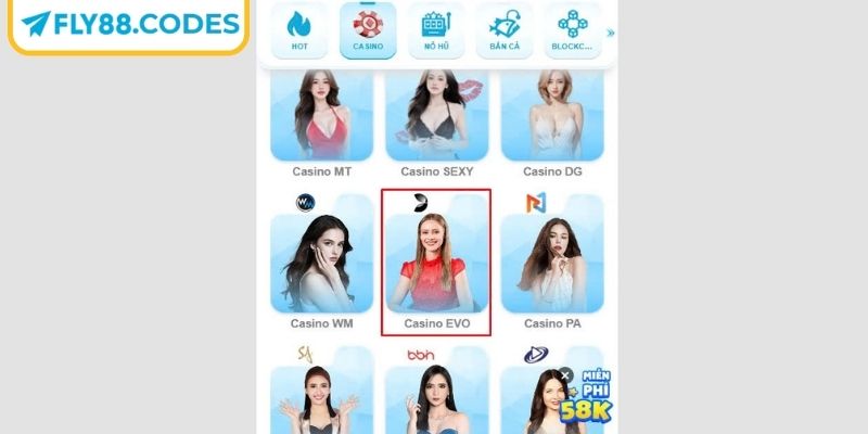 Sảnh EVO FLY88 – Tâm Điểm Giải Trí Trực Tuyến Đỉnh Cao 1 Cận cảnh về sảnh EVO hot nhất hiện nay